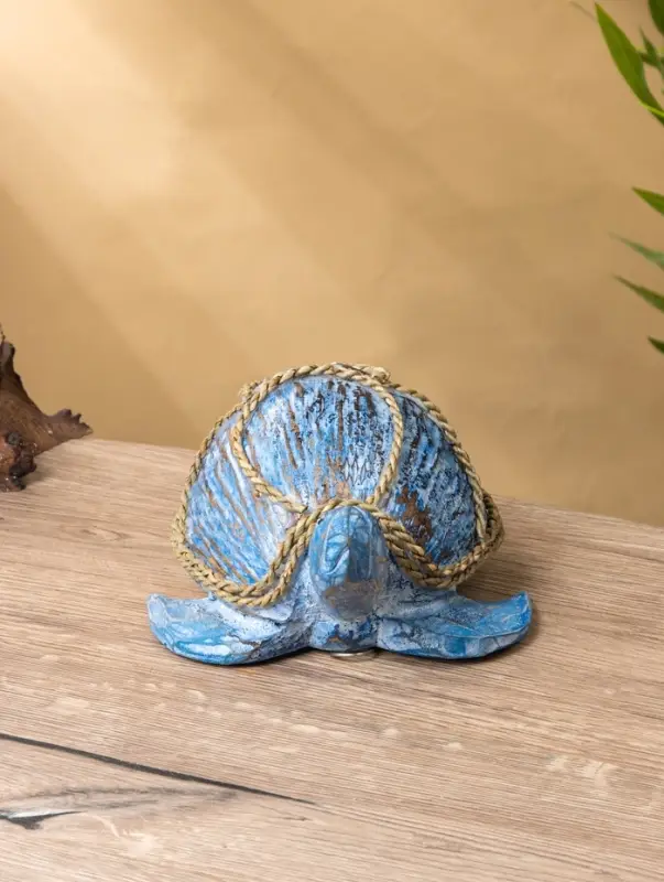Сувенир "Черепаха" дерево сиграсс, кокос, 25х16х10 см, цв. голубой