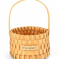 Корзина плетеная 17х17х12 см,  ручка h=13 см, натуральный