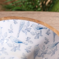 Салатник &laquo;Синие птицы&raquo;, 25&times;25&times;10 см, дерево манго