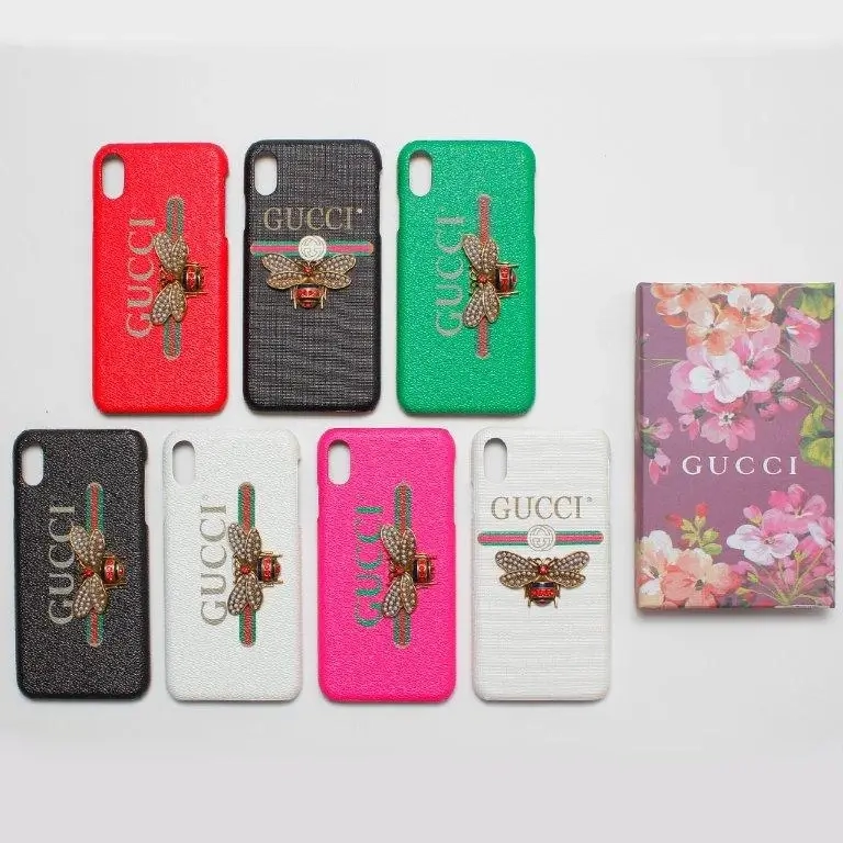 Чехол iPh XS Max PC жуки со стразами