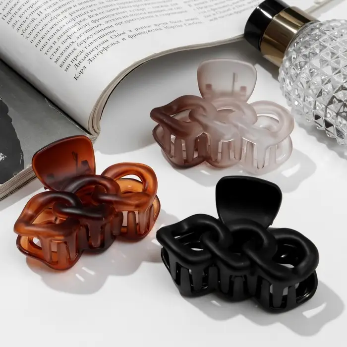 Крабик для волос &laquo;Матовый&raquo;, звенья, 6.5 см, МИКС