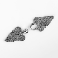 Декоративная застёжка, 6 &times; 2 см, цвет серебряный