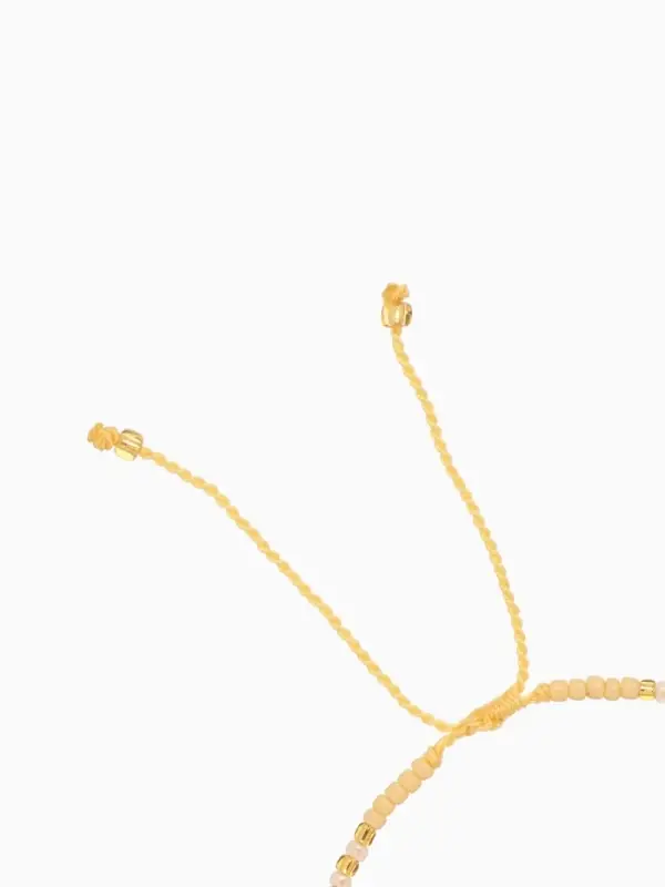 Браслет "Лила" длина 16 см, цв. белый, золотистый