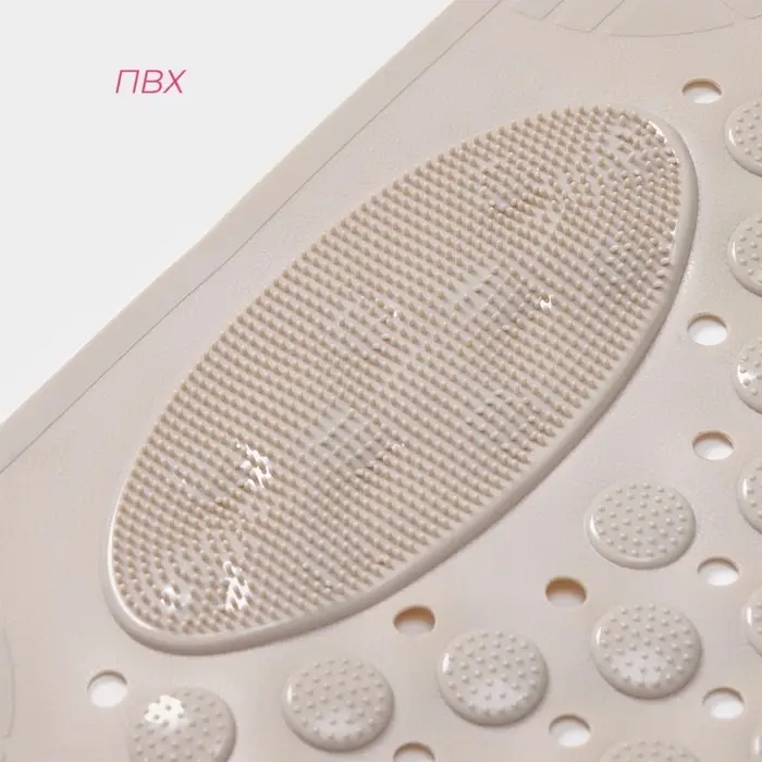 Коврик противоскользящий в ванну на присосках Доляна &laquo;Дороти&raquo;, 35&times;68 см, бежевый