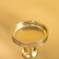 Подсвечник "Карамель" алюминий 37 см, цв. золото