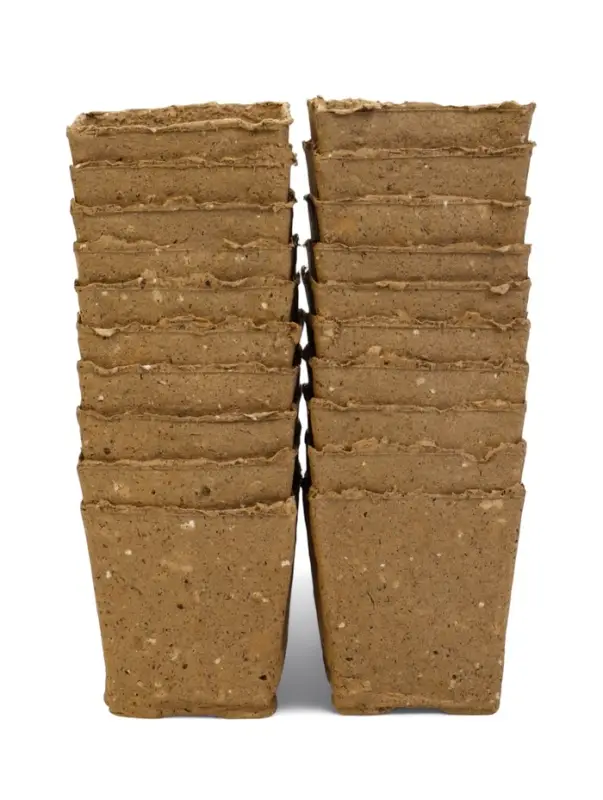 Торфяной горшок 700 мл,  h = 9,5 х 9,5 х 10 см, набор 20 шт