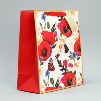 Пакет подарочный, упаковка, &laquo;Яркий букет&raquo;, 30.5 х 25.4 х 12.7 см