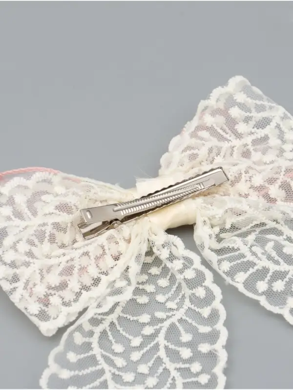 Бант для волос на заколке с вышивкой, Коты аристократы