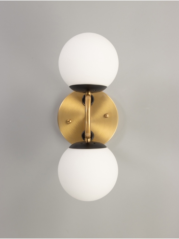 Люстра "Донна" 2х40Вт Е27 черный/латунь 37х15х25см