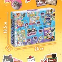 Книжное комплектное издание &laquo;Котомемы. 1500 стикеров&raquo;, 5 книг, ролик, 3д стикеры