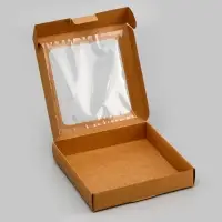 Коробка самосборная, крафт, 16&times;16&times;3 см