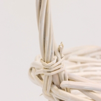 Набор 3 шт корзин плетеных 28х28х16, 22х22х15, 19х19х14 см, плетеная ручка h=_ см, серый