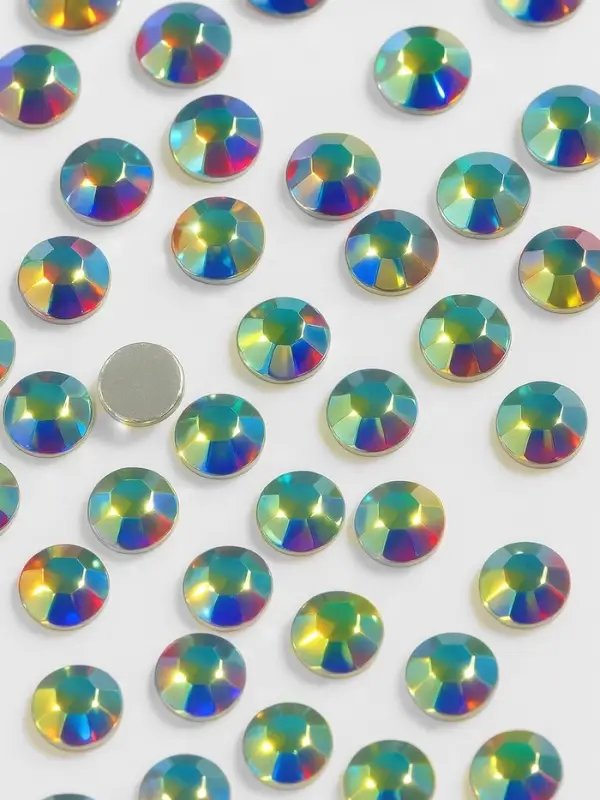 Стразы &laquo;Усечённый конус&raquo;, с голографией, стеклянные, d=1.4 мм, 100 шт., цвет серебряный