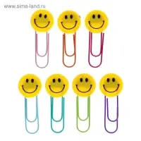 Закладка-скрепка большая &laquo;Смайл&raquo;, 11 см