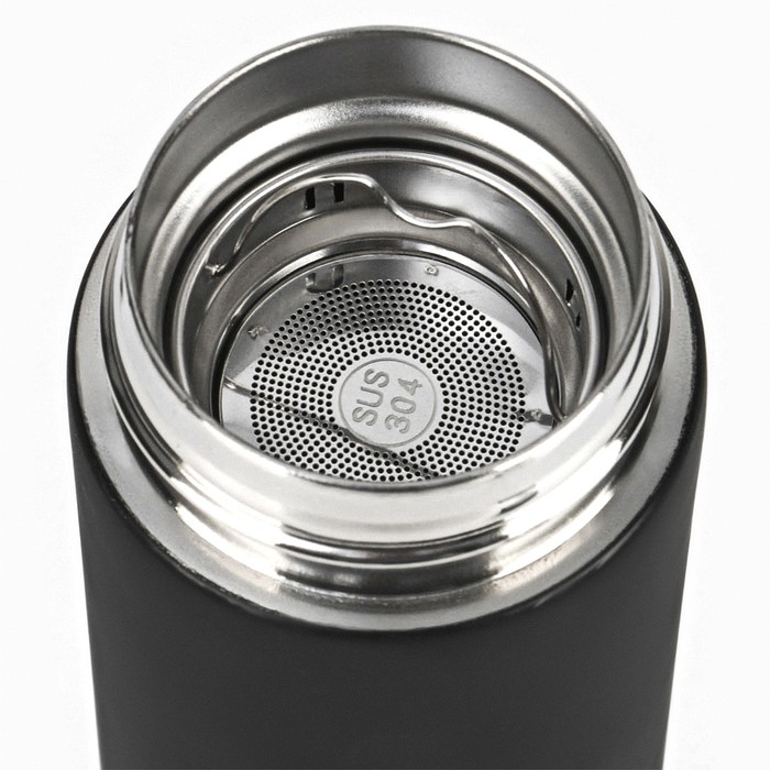 Термос, 500 мл, Basic "Мастер К. Герб", с ситом, с датчиком температуры, сохраняет тепло 10ч