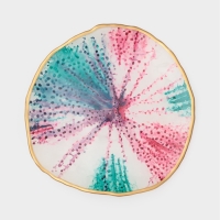 Тарелка обеденная "Magro" 24 см, цвет бирюзово-розовый