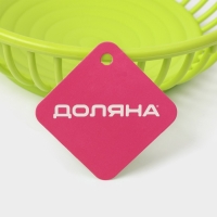 Фруктовница Доляна &laquo;Дискарт&raquo;, пластик, 21.5&times;6.7 см, зелёная