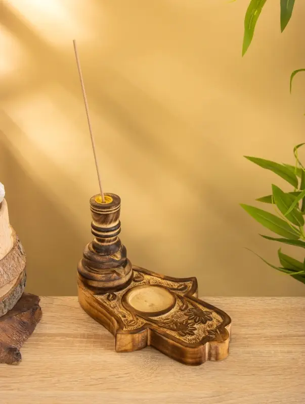 Подставка под благовония &laquo;Рука Фатимы&raquo;, 22 см, дерево