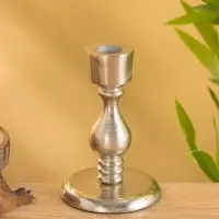 Подсвечник "Ферзь" алюминий 13 см, цв. серебро