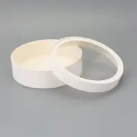 Коробка подарочная круглая с окном, завальцованная, белая, 20&times;6 см