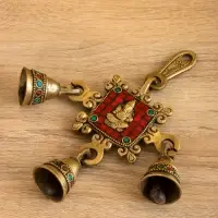 Сувенир подвеска "Ганеша" латунь 18,5х11 см