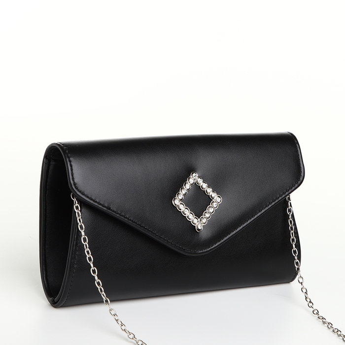 Сумка-клатч на магните, цвет чёрный