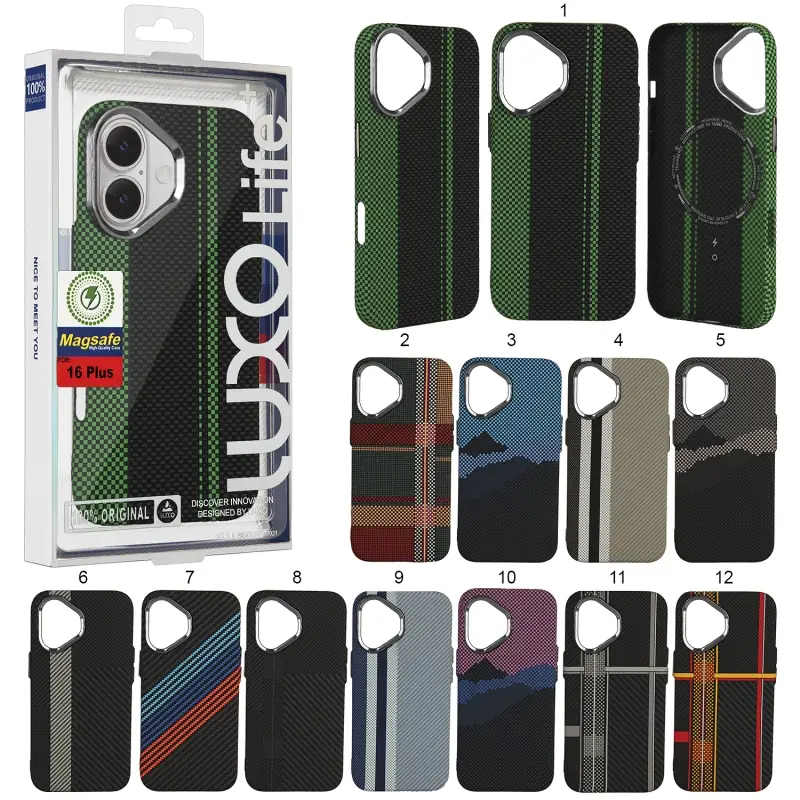 Чехол iPh 16 Plus Luxo Carbon