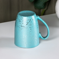 Кружка Доляна &laquo;Блеск&raquo;, 350 мл, керамика, цвет голубой