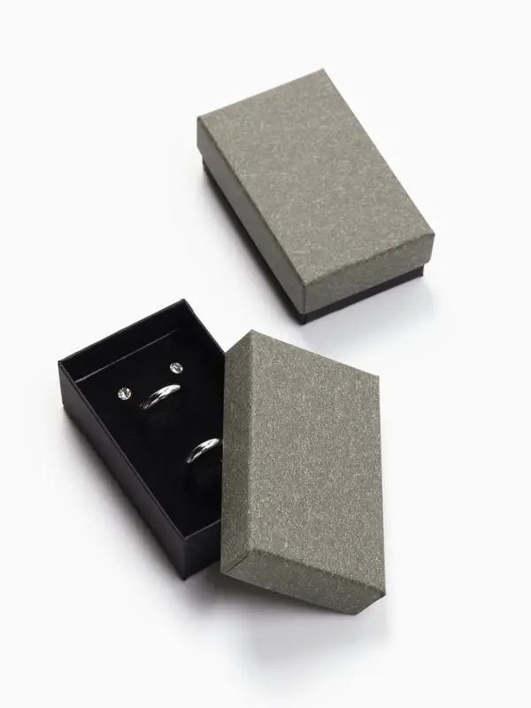 Коробочка подарочная под набор &laquo;Лофт&raquo;,5&times;8 см, серая, вставка чёрная