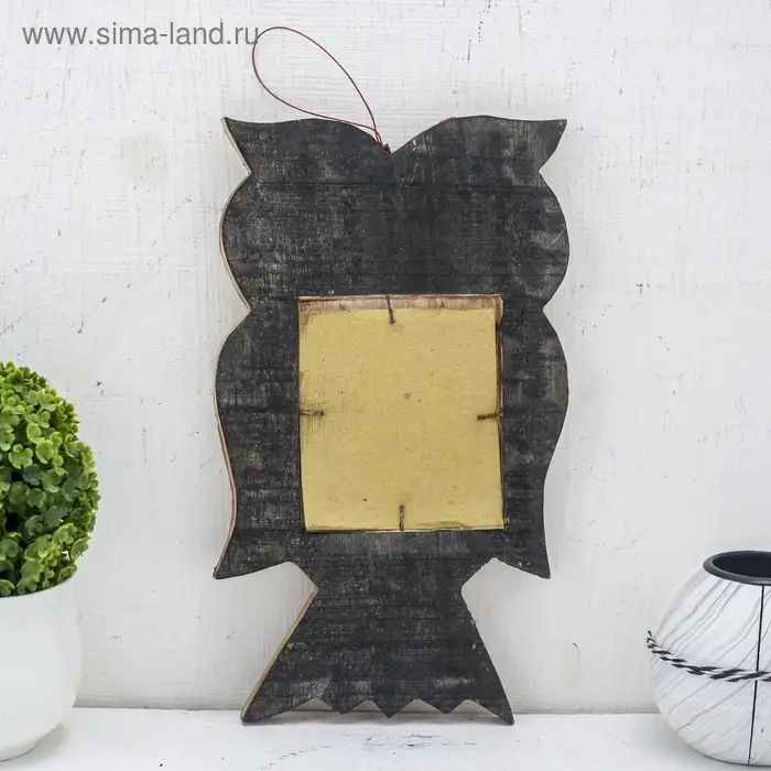 Зеркальное панно дерево "Сова с сердцем" 1,3х14х24 см