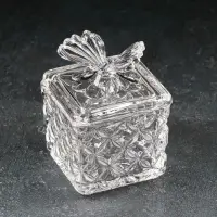 Сахарница стеклянная &laquo;Бабочка&raquo;, 170 мл, 8&times;10,5 см, с крышкой