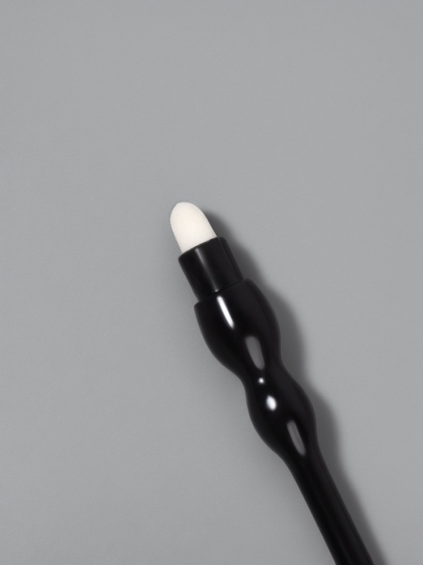 Кисть для макияжа, 3в1, 17 см, чёрная