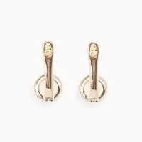 Серьги детские "Выбражулька" как у мамы, стразик, цвет белый в золоте