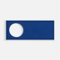 Лейбл из ПВХ с вырубкой &laquo;Круг&raquo;, синий