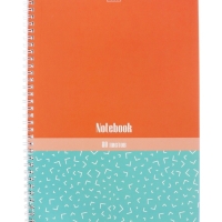 Тетрадь 80л кл на гребне "Скобочки", S-touch,перф на отрыв,цв срез,офсет 60-65г/м&sup2; 2В МИКС