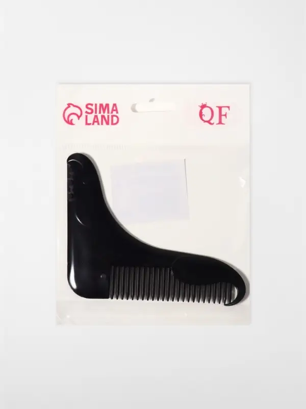 Расчёска - гребень для усов и бороды, 12&times;10 см, чёрная