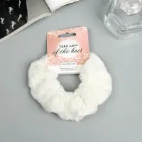 Резинка для волос &laquo;Орбита&raquo;, нежность, 9 см, белая