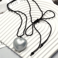 Портупея с кулоном &laquo;Сердечко&raquo; кожа, трансформер, цвет серебро, 150 см