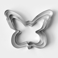 Набор форм для печенья Доляна &laquo;Бабочка&raquo;, 3 шт, цвет серебристый