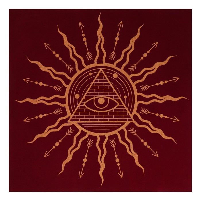 Скатерть для гадания бархатная на Хэллоуин &laquo;Всевидящее око&raquo;, 50х50 см, 16+