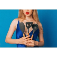 Половник Доляна &laquo;Брауни&raquo;, 33 см, цвет серый/бежевый