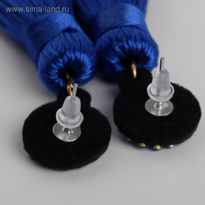 Серьги &laquo;Кисти&raquo; гармония, цвет синий L кисти 9,5см