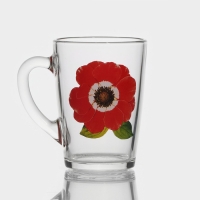 Кружка стеклянная &laquo;Коллекция цветов&raquo;, 300 мл, рисунок МИКС