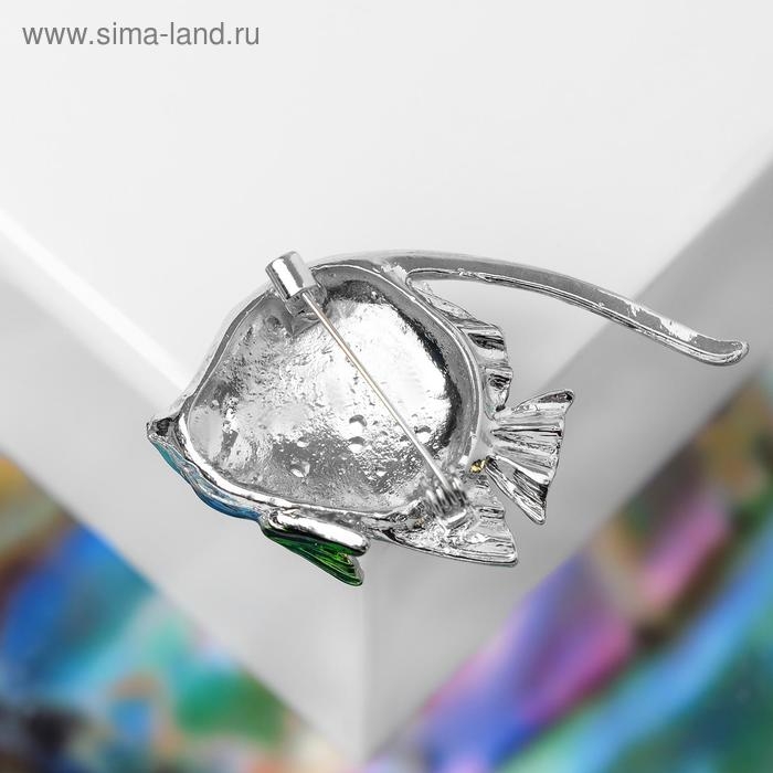 Брошь &laquo;Рыбка&raquo;, цветная в серебре