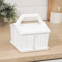 Подставка под столовые приборы &laquo;Лофт&raquo;, 15&times;16&times;16 см, цвет белый