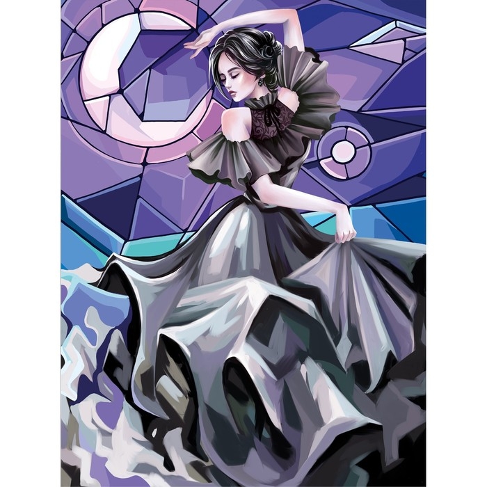 Алмазная мозаика с частичным заполнением на холсте &laquo;Танец&raquo;, 30 х 40 см