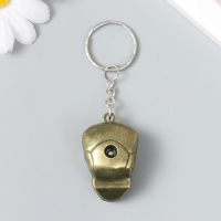 Брелок металл "Череп" под бронзу 3,7х2,7х1,7 см