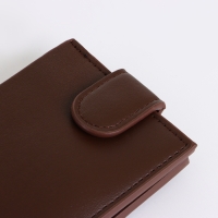 Портмоне мужское на кнопке, цвет коричневый