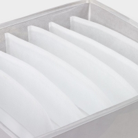 Органайзер для хранения белья LaDо́m, 7 ячеек, 34&times;30,5&times;10 см, цвет серый