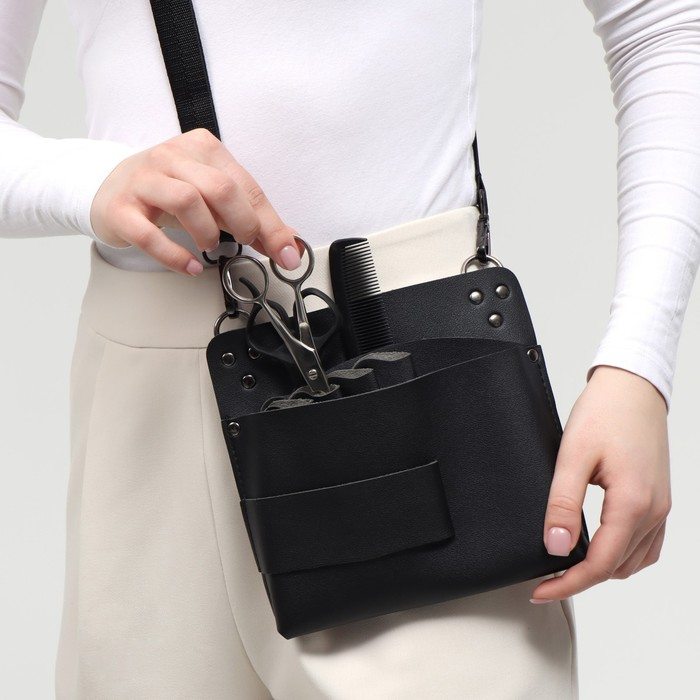 Сумка для мастера 19 &times; 18,5 см, длина ремня 105 см, цвет чёрный